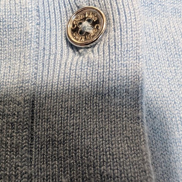 Calvin Klein Baby Light Blue Buttoned Cardigan Medium M Women - Picture 3 of 7